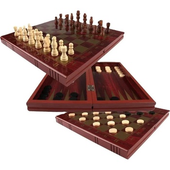 Šachy, backgammon a dáma set 3v1