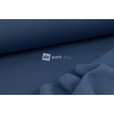 de-park Počesaná teplákovina silná - šedomodrá