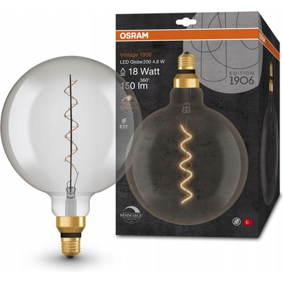 Osram Vintage 1906 globe G200 E27 4,8 W smoke dim