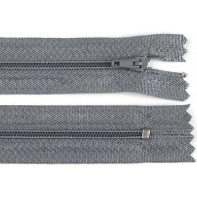 Pro Háčkování Spirálový zip pinlock No 3 délka 20 cm šedý neutrální