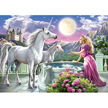 Image 1 of Castorland - Puzzle Princess and her unicorns - 120 piese