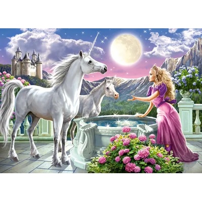 Castorland - Puzzle Princess and her unicorns - 120 piese