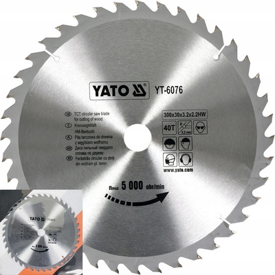 Yato Řezný kotouč na dřevo s vidiovými destičkami 300x30 mm 40 zubů