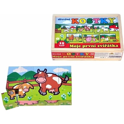 TEDDIES Obrázkové kocky Moje prvé zvieratká 15 kociek