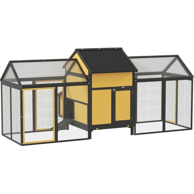 PawHut Yellow 247 x 125 x 113,5 cm