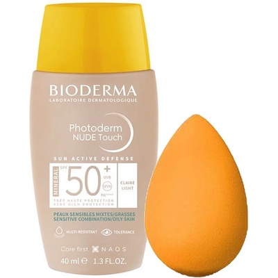 BIODERMA Photoderm Слънцезащитен флуид Nude Touch, светъл, SPF50+, 40 ml