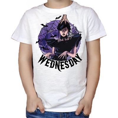 Fajntričko Kids dětské tričko Wednesday bílá