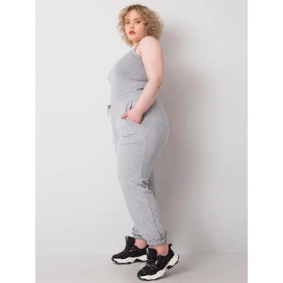 Basic Feel Good Dámské tepláky Plus Size RV-DR-6331.86 Šedá