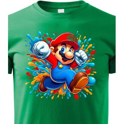 Dětské tričko Super Mario 3 ZelenáCanvas Dětské tričko Bezvatriko.cz 3218