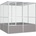 vidaXL Клетка за птици сива 213, 5x217, 5x211, 5 см поцинкована стомана (171552)