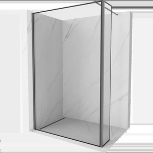 Mexen Kioto стена на душ кабина Walk-in 120 x 40 см, черна рамка, gun metal - 800-120-212-95-70-040 (800-120-212-95-70-040)