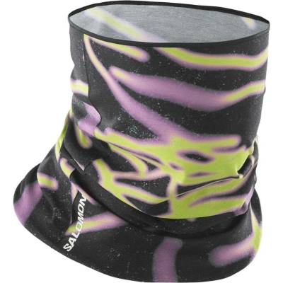 Salomon Neck Gaiter LC2822200 deep black/iris orchid/acid lime