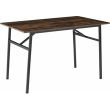 Tectake 404334 jedálenský stôl swansea 120 x 75 x 76 cm industriálne drevo tmavé rustikálne