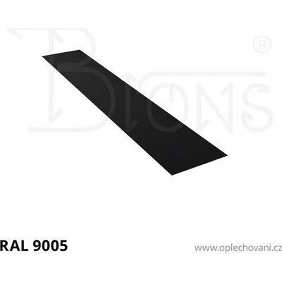 Brons Rovinný plech 350 x 2000 mm černá
