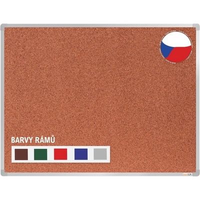 VMS VISION Nástěnka s kvalitním korkovým povrchem 600 x 900 mm