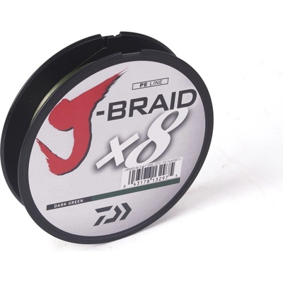 Daiwa J Braidx8 šňůra Tmavě zelená Dyneema 150m 0,06mm 9lb