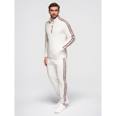 Ombre Clothing Мъжки комплект суитшърт стреч суитшърт + спортни панталони jogger - бял V2 Z113 Ombre Clothing Ombre Clothing | Byal | МЪЖЕ | XXL