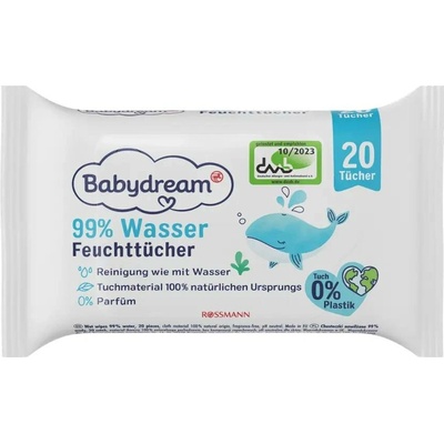 Babydream Vlhčené ubrousky s Aloe vera 20 ks