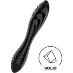 Satisfyer Dazzling Crystal 1 - двустранно стъклено дилдо - черно