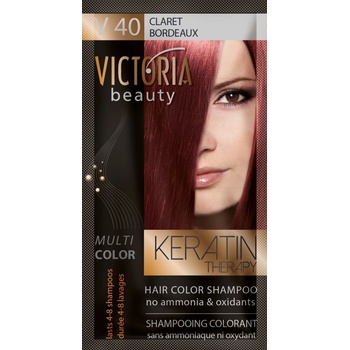 Victoria Beauty Keratin Therapy tónovací šampón na vlasy V 40 Claret 4-8 umytí