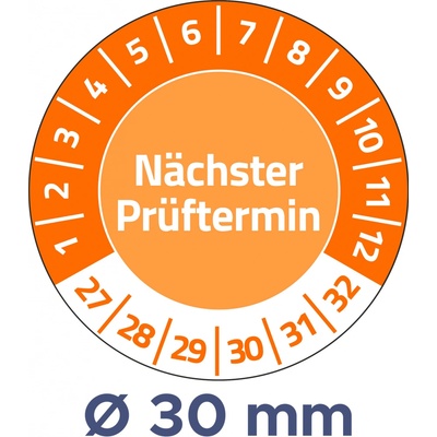 Avery Zweckform 6990-2027 Revizní štítky 30 mm 80 ks oranžové