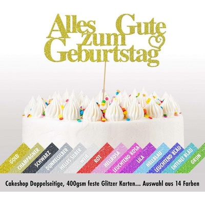 Dortový topper "Alles Gute zum Geburtstag"