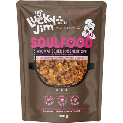 Lucky Jim Soulfood Lentil Stew čočkový eintopf s hovězím masem a mrkví 300 g