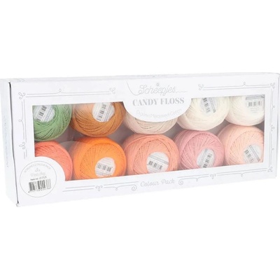 Příze Scheepjes Candy Floss sada bavlněných přízí 10 ks x 20 g Peachy