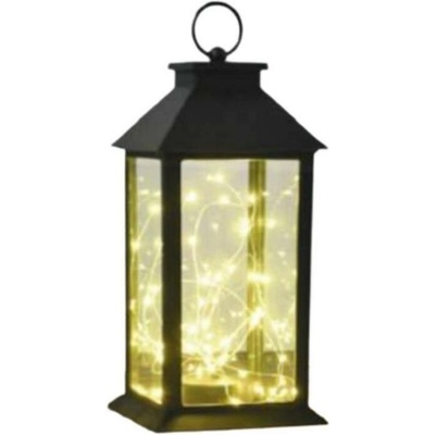 LED lampáš s časovačom 32 cm čierny