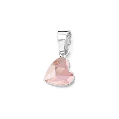 Nubis Stříbrný přívěšek se srdcem Crystals from Swarovski Rosaline NB 0205 RO
