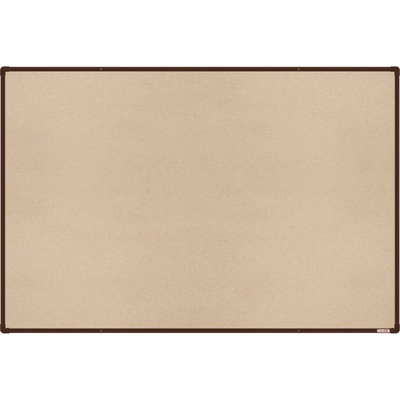 VMS VISION Textilní nástěnka boardOK s hnědým rámem 1800 x 1200
