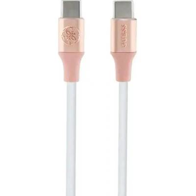Guess Кабел Guess Ebossed Logo, USB-C към USB-C, 1.5m, розов (3666339171421)