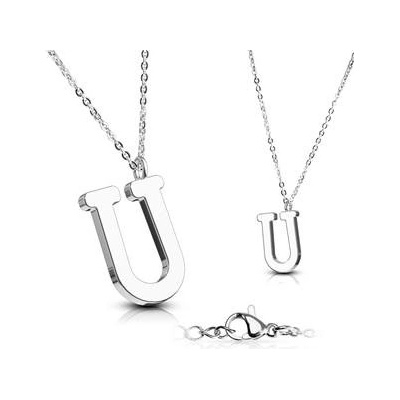 Šperky4U Ocelový řetízek s přívěškem iniciála OPD0096-U