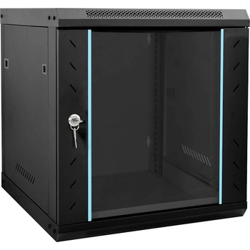 vidaXL Мрежов кабинет със съхранение Черно 53 x 60 x 60 см Стомана (42017656)