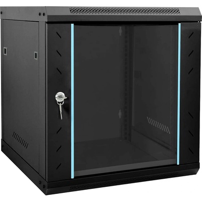 vidaXL Мрежов кабинет със съхранение Черно 53 x 60 x 60 см Стомана (42017656)