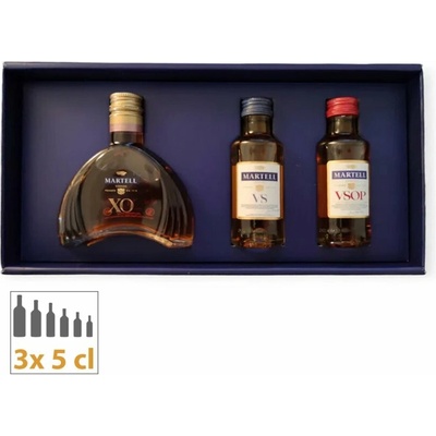 Martell Sada 3x miniatura 40% 3 x 0,05 l (dárkový set)