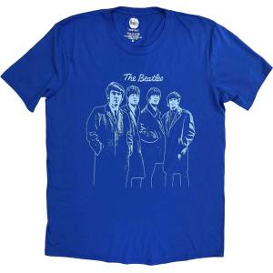 The Beatles Band Outline Blue L Риза (BEATTEE751MBL03)
