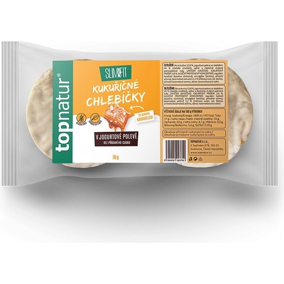 Topnatur Kukuričný chlebíček slaný karamel v jogurtovej poleve 70 g