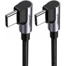 Ugreen US323 USB-C to USB-C Angled, PD, 3A 60W, 2m, černý