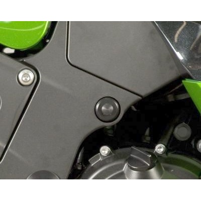 Zátky do rámu R&G Racing pro motocykly KAWASAKI ZZR1400, černé (pár)