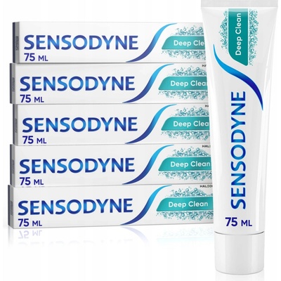 Sensodyne Deep Clean 375 ml sada 5 x 75 ml