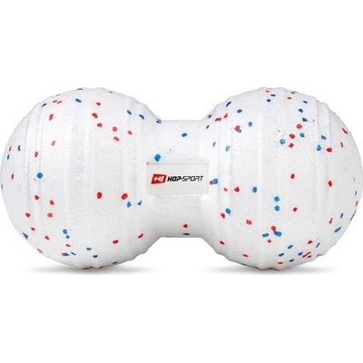 Hop-Sport Dvojitá masážna loptička EPP 120 mm biela