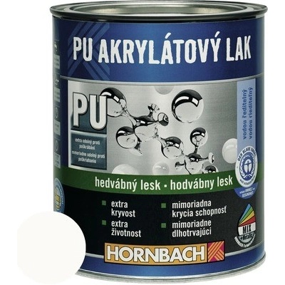 Hornbach PU akrylátový lak 0,75 l barytovo biela hodvábny lesk