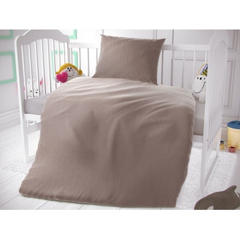 Kvalitex Detské mušelínové obliečky béžové 90 x 135 cm 45 x 60 cm