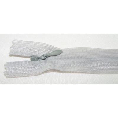 Zips krytý nedeliteľný 20cm šedá