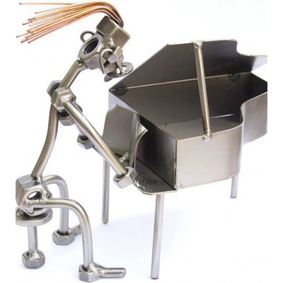 Kovová figurka Klavíristka 16 cm