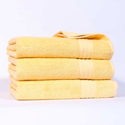 LINDART SET ručník JESSICA 50 x 100 cm žlutá 450g 4ks + 1ks