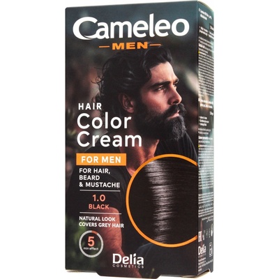 Delia Cameleo Men barva na vlasy 1.0 Black 30 ml – Zboží Mobilmania