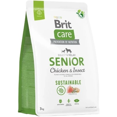 Brit Care Senior kuřecí a hmyzem 3 kg