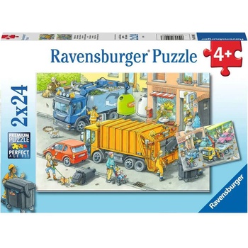 Ravensburger - Puzzle 2x24 Waste disposal - 40 - 99 piese
